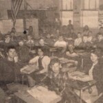 Mrs. Mollie Hamilton's Sixth Grade classroom. As this photo is taken, the students are studying math. Unfortunately, there were 38 students in this class room, eight over the legal limit. State inspectors used such crowded conditions as reason to close Ferguson.