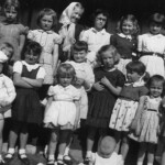 Nancy Atchley's 1955 birthday party : 1st Row L to R : Bev Ard (white cap), Sharon Denny(partially obscured), Gay Haney, Deedee Buck (half step in front), Cheryl Pierce, Patty Muse, Nancy Atchley, Judy Burton, Monica Sewell. 2nd : Sandy Denny, Margaret Tucker, Joyce Godby, Jeannie Beasley, Peggy Lovins, Brenda Haney, Marilyn Cooper. The Baby is Mary Buck. Nancy Atchley's 1955 birthday party : 1st Row L to R : Bev Ard (white cap), Sharon Denny(partially obscured), Gay Haney, Deedee Buck (half step in front), Cheryl Pierce, Patty Muse, Nancy Atchley, Judy Burton, Monica Sewell. 2nd : Sandy Denny, Margaret Tucker, Joyce Godby, Jeannie Beasley, Peggy Lovins, Brenda Haney, Marilyn Cooper. The Baby is Mary Buck.