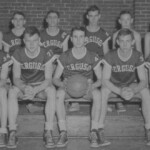 The 1948-49 Ferguson Varsity. Front row third from right is Joe Ed Richard- son. Third from left (#71) is Nelson Roberts. Back row first left is Jack Richardson. The 1948-49 Ferguson Varsity. Front row third from right is Joe Ed Richard- son. Third from left (#71) is Nelson Roberts. Back row first left is Jack Richardson.