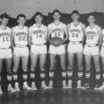 The 1965-66 Ferguson JV team, from left, Coach David Cowan, David Phillips, Mike Richardson, Larry Duncan, Jerry Peters, Donnie Gibson, Don Minton, John Gallagher, Jackie Linville, Jimmy Flynn and Eddie Bill Ping.
The top seven players on the varsity (below) would graduate, and the only two players over 6-0 on this JV team did not play their senior seasons. That left an entire team with the tallest player at 5-11 for the 1966-67 year and only six players in the upper three grades. The 1965-66 Ferguson JV team, from left, Coach David Cowan, David Phillips, Mike Richardson, Larry Duncan, Jerry Peters, Donnie Gibson, Don Minton, John Gallagher, Jackie Linville, Jimmy Flynn and Eddie Bill Ping. The top seven players on the varsity (below) would graduate, and the only two players over 6-0 on this JV team did not play their senior seasons. That left an entire team with the tallest player at 5-11 for the 1966-67 year and only six players in the upper three grades.