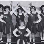 The 1965-66 Varsity Cheerleaders : Standing from left Margaret Tucker, Linda Whitaker, Brenda New, Sandra Keith and Karen Casada. Kneeling in front is Judy Hamm. The 1965-66 Varsity Cheerleaders : Standing from left Margaret Tucker, Linda Whitaker, Brenda New, Sandra Keith and Karen Casada. Kneeling in front is Judy Hamm.