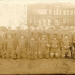 It often comes as a surprise to Ferguson graduates of the late 1950s and 1960s to learn that their school once had a football team. Actually, Ferguson was quite a football power from the beginning until World War II. It was the first school in the county to field a football team, and after Somerset began playing, they were the only county schools with teams until the 1970s. Many boys transferred into Ferguson from Burnside, Nancy, Shopville and Eubank just so they could play football and try to win college scholarships, and some of those transfers also helped the basketball and baseball teams. During a bitter cold 1945 November game, several boys contracted frostbite, and one lost two fingers. The boys' families sued the school, and as part of the settlement the judge ordered the football program dismantled. The final set of jerseys remained in storage until 1968, when Principal Bob Overbey ordered them discarded.
This is Ferguson's varsity football team of 1929. Their home field (and practice field) was between the school and the road. There were no bleachers. There were 16 boys on the team. They played an eight game schedule, finished 6-2, and won the regional championship. It often comes as a surprise to Ferguson graduates of the late 1950s and 1960s to learn that their school once had a football team. Actually, Ferguson was quite a football power from the beginning until World War II. It was the first school in the county to field a football team, and after Somerset began playing, they were the only county schools with teams until the 1970s. Many boys transferred into Ferguson from Burnside, Nancy, Shopville and Eubank just so they could play football and try to win college scholarships, and some of those transfers also helped the basketball and baseball teams. During a bitter cold 1945 November game, several boys contracted frostbite, and one lost two fingers. The boys' families sued the school, and as part of the settlement the judge ordered the football program dismantled. The final set of jerseys remained in storage until 1968, when Principal Bob Overbey ordered them discarded. This is Ferguson's varsity football team of 1929. Their home field (and practice field) was between the school and the road. There were no bleachers. There were 16 boys on the team. They played an eight game schedule, finished 6-2, and won the regional championship.