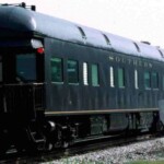 From 1910 to 1955, Ferguson WAS the railroad. The railroad WAS Ferguson. The railroad laid out the town and named it after district executive Edward Ferguson, who supervised the laying of the rails. The railroad built the school, financed it for 45 years, and took care to make sure it was well run, since it served employees' children and trained future railroad workers. Until the railroad closed its shops, it loaded the senior class on its own passenger cars every year and took them to Florida on their annual Senior Trip. The train shown here at right is the last one Ferguson seniors rode South. (After the railroad left, Ferguson continued the senior trip using its own bus.) The railroad not only paid excellent wages, but provided employees' families comprehensive health and dental care, gave each family a turkey at Thanksgiving and Christmas and a ham at Easter, gave two weeks a year paid vacations, supplied free coach fare on its passenger trains, and granted a generous pension upon retirement.