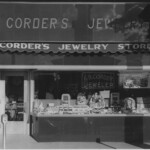 Only the older Ferguson graduates will remember Corder's Jewelry Store. It was very popular and sold very high class merchandise, but closed in 1958. For a girl to receive a Christmas or birthday gift from Corder's was very special. Many 1950s Ferguson girls received their engagement rings from Corder's.