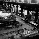 This is looking from a rear corner of the Wheeling Annex out toward the Engine House. All of these photos were taken on a Sunday afternoon when no one was working. During a normal day, over a hundred men were in this building and it would have been crowded, noisy, and very busy.