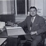 Howard Moore, Supervising Principal (meaning he was Principal and Superintendant). He is the man the original Topix thread was named after. This shows him in the old main building administrative office.